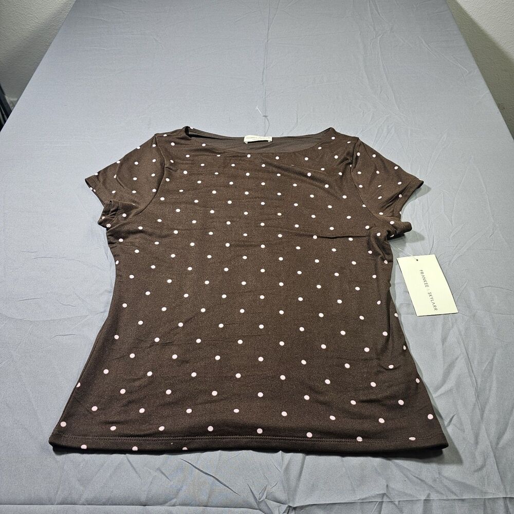 Frankee & Skylarr polka-dot top womens size XL